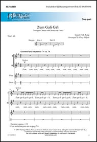 cover Zum Gali Gali Two-Part choral sheet music cover
